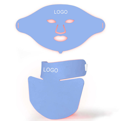kopen Huid 7 het Comité van het Kleurenrode licht van het het Fotongezicht van het Therapiemasker de Halssilicone 470nm online vervaardiging