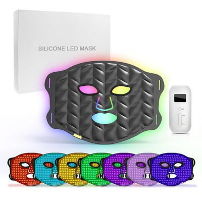 kopen Huisgebruik Rood LED Infrarood Gezichtsmasker PDT 7 Kleuren Silicone Materiaal online vervaardiging
