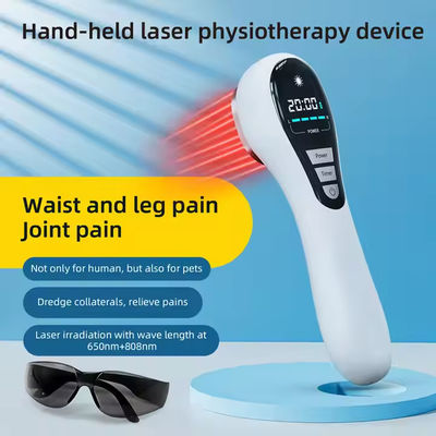 kopen Cold Laser Near Infrared Light Therapy Device voor pijnverlichting en huid glad Witte En Grijze Fysiotherapie Instrument online vervaardiging