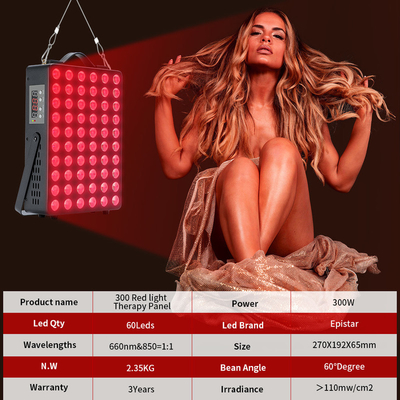Dual Chip 660nm 850nm Rood Licht Therapie Panel LED Infrarood 300W