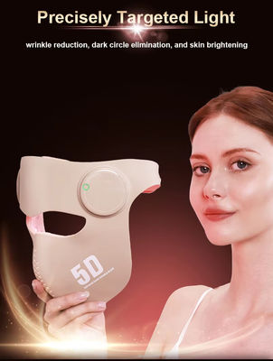 3D LED-gezichtsmasker met 660nm 460nm 850nm 1064nm 288 LED's, 2 modi, rood en blauw lichttherapie voor huidverjonging, anti-aging, acne en rimpelvermindering