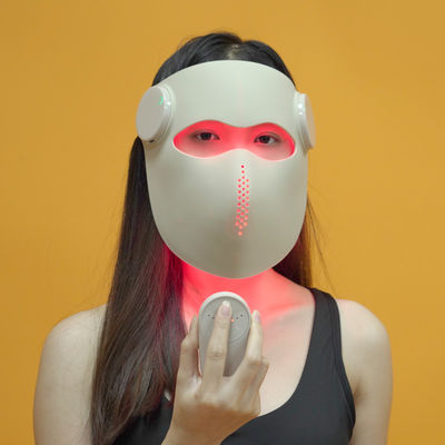 3D-rood- en infraroodlichttherapie-masker 660+850+1064nm + blauw 460nm LED, 288 lichten, huidversterking en acnebehandeling, CE/RoHS/FCC
