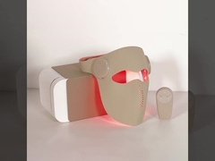 3D-LED-gezichtsmasker met 660nm 460nm 850nm 1064nm 288 LED's, 2 modi, rood- en blauwlichttherapie voor skiën